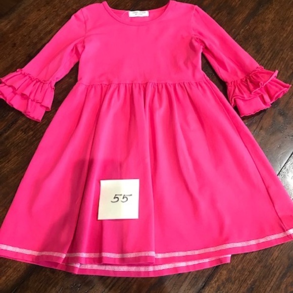 #55 - Adorable Essentials Hot Pink Dress - Size 6X - Picture 1 of 1